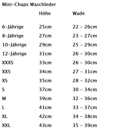 Mini Chaps aus Waschleder für Kinder