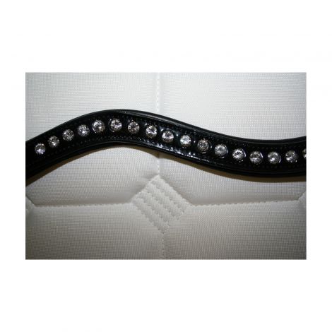 Stirnband Lack und Swarovski geschwungen