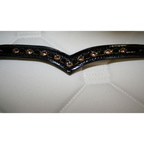 Stirnband Lack und Swarovski geschwungen