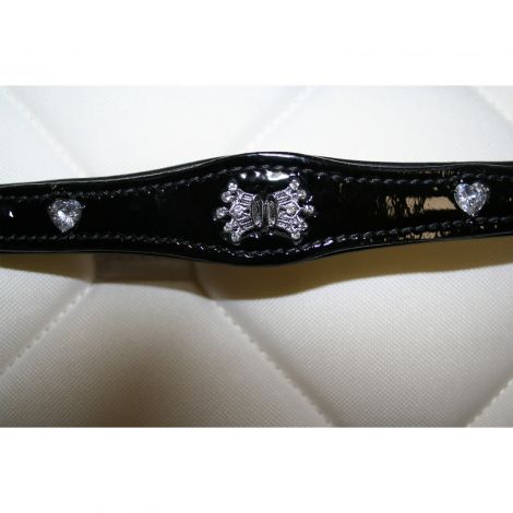 Stirnband Lack und Swarovski geschwungen