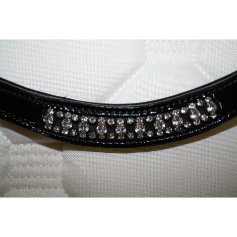 Stirnband Lack und Swarovski geschwungen
