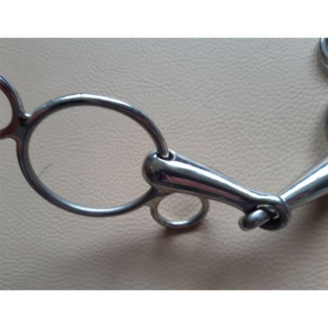 3-Ring Wassertrense einfach gebrochen Edelstahl 125mm Einzelstück
