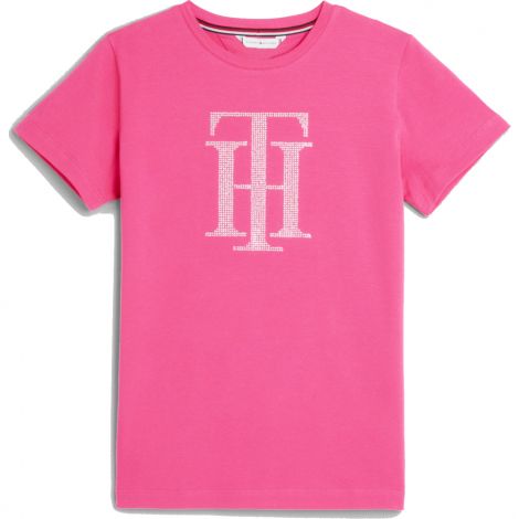 Tommy Hilfiger T-Shirt Rhinestone Gr. M hot magenta