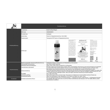 Keralit Huf-Elast Pflegeöl 300ml