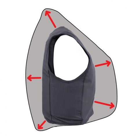 AIXPLORER Softshell Airbag-Weste mit Nackenschutz
